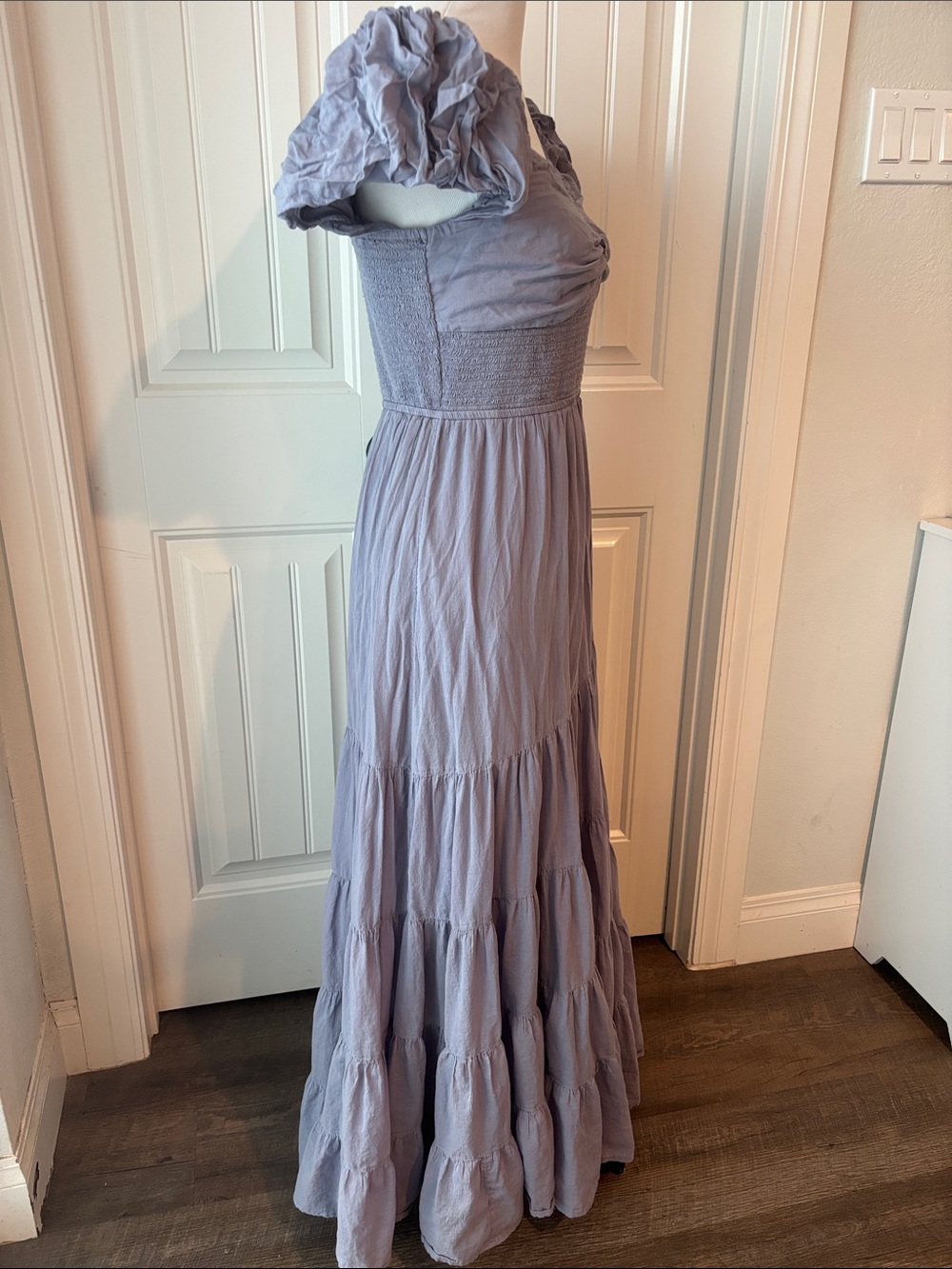 FREE PEOPLE Women’s Lavender Puff-Sleeve Maxi Dress - Picture 6 of 8